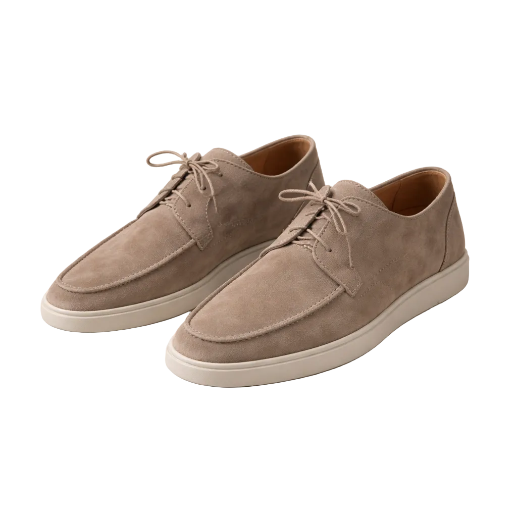 Suede Lace-Up Loafer Closed Toe Dress Shoe – Witaro