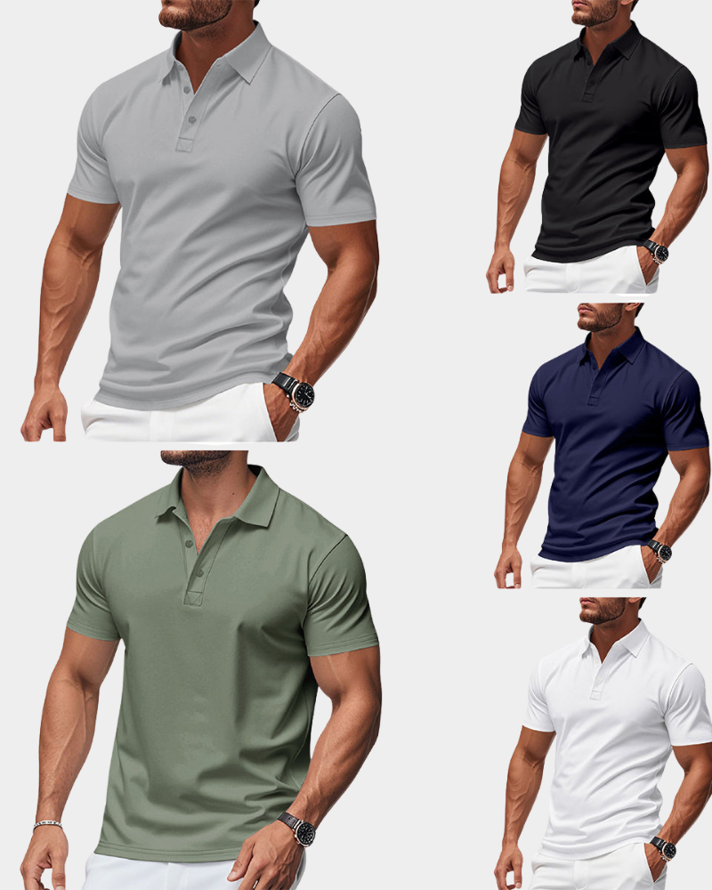 Classic Pique Polo Shirt in Black – Blaze