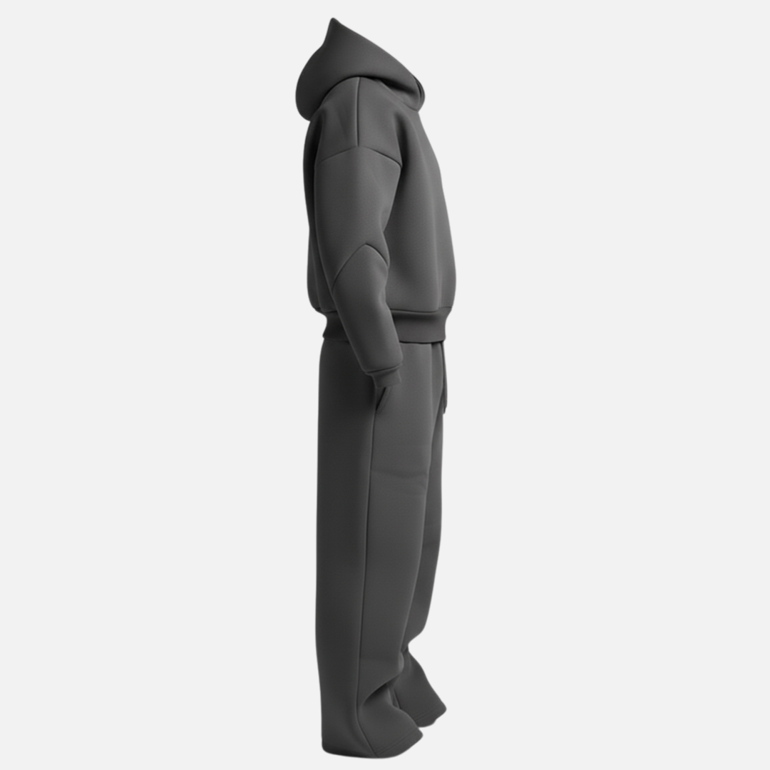 Oversized Hoodie Tracksuit Set Cotton-Blend Fleece Streetwear – Brex