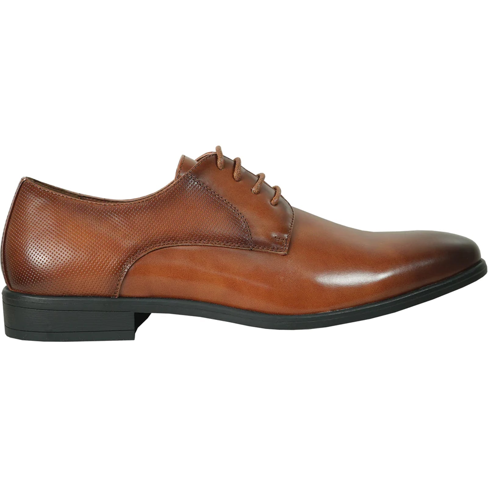 Model wearing brown vegan leather Oxford dress shoe – TARLANO