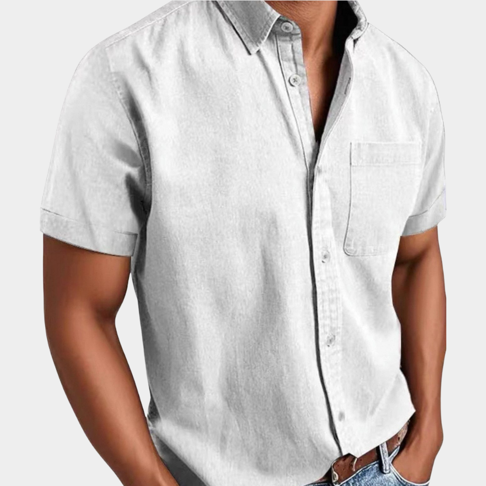 Wrinkle-Free Classic Comfort Shirt in Beige – Rowe
