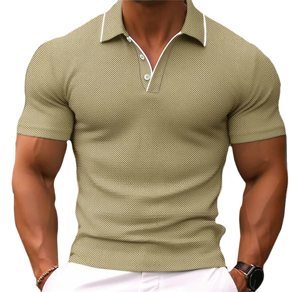 Tailored Fit Polo Shirt Breathable Cotton Short Sleeve – Darro