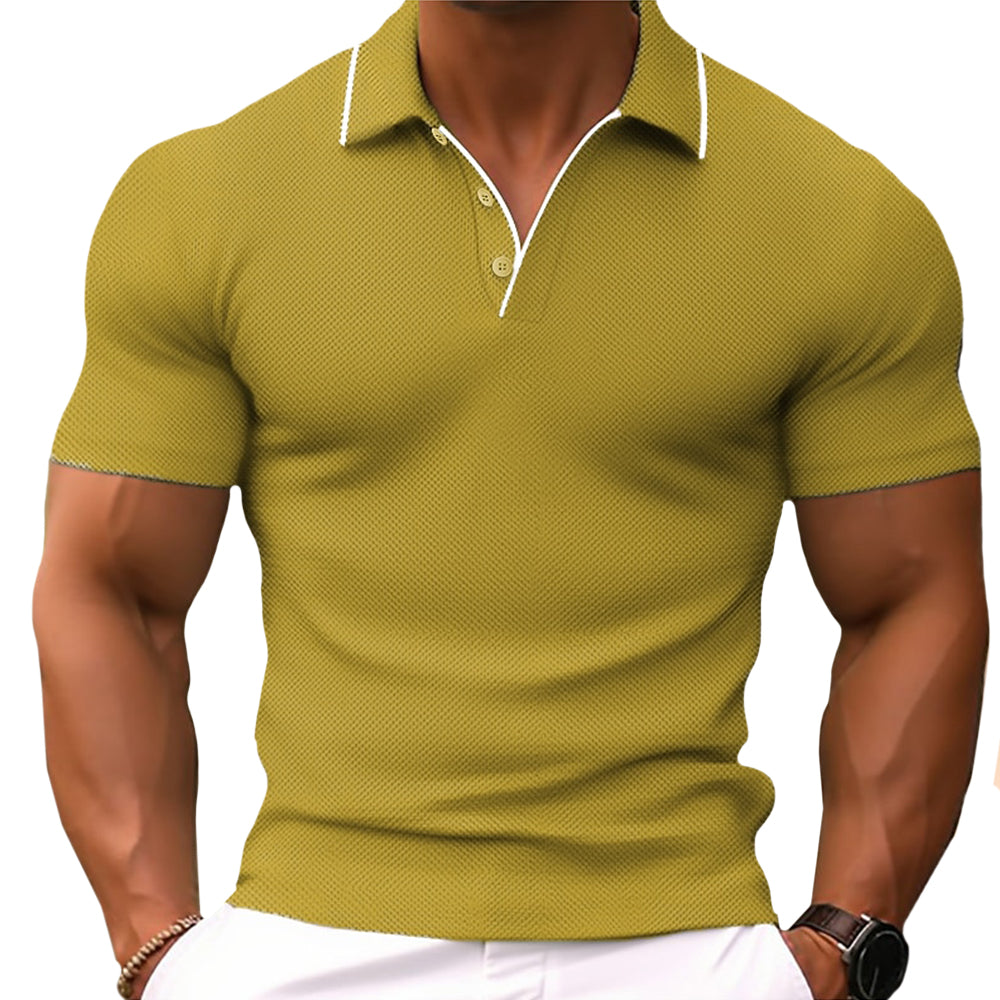 Tailored Fit Polo Shirt Breathable Cotton Short Sleeve – Darro