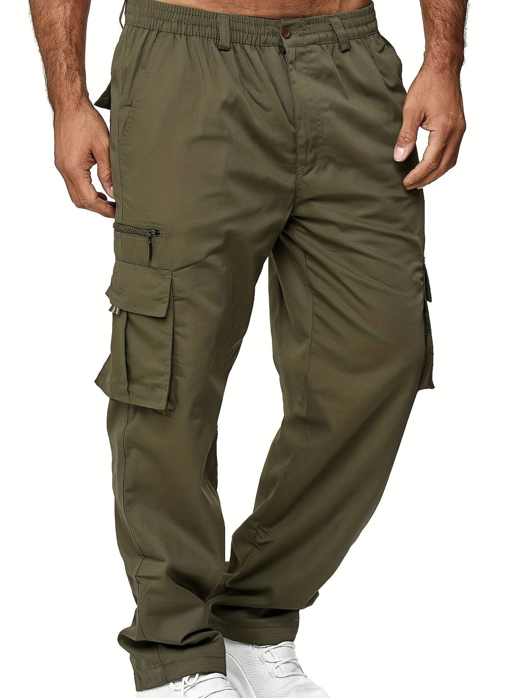 Cotton Blend Cargo Pants Modern Fit Drawstring Waist – Brant