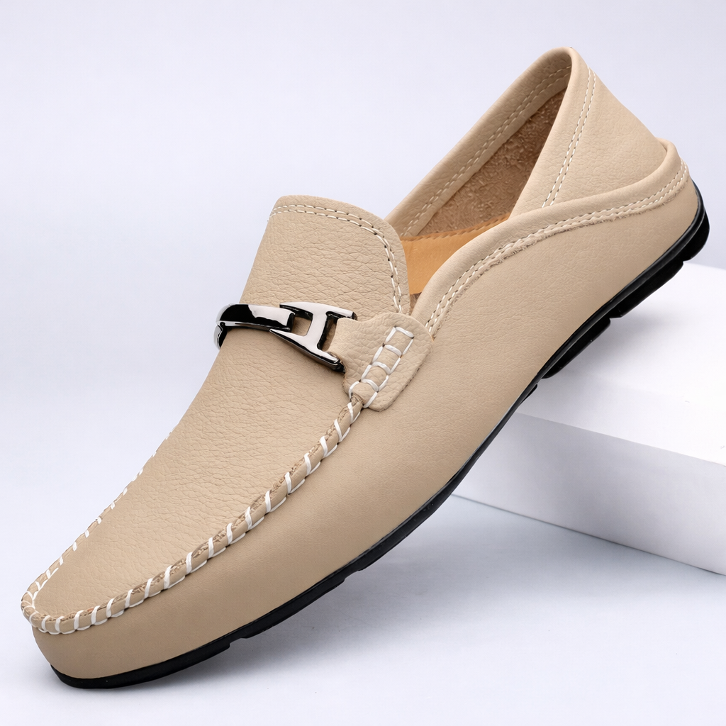 Leather Loafer Cushioned Footbed Flexible Sole – Sarro