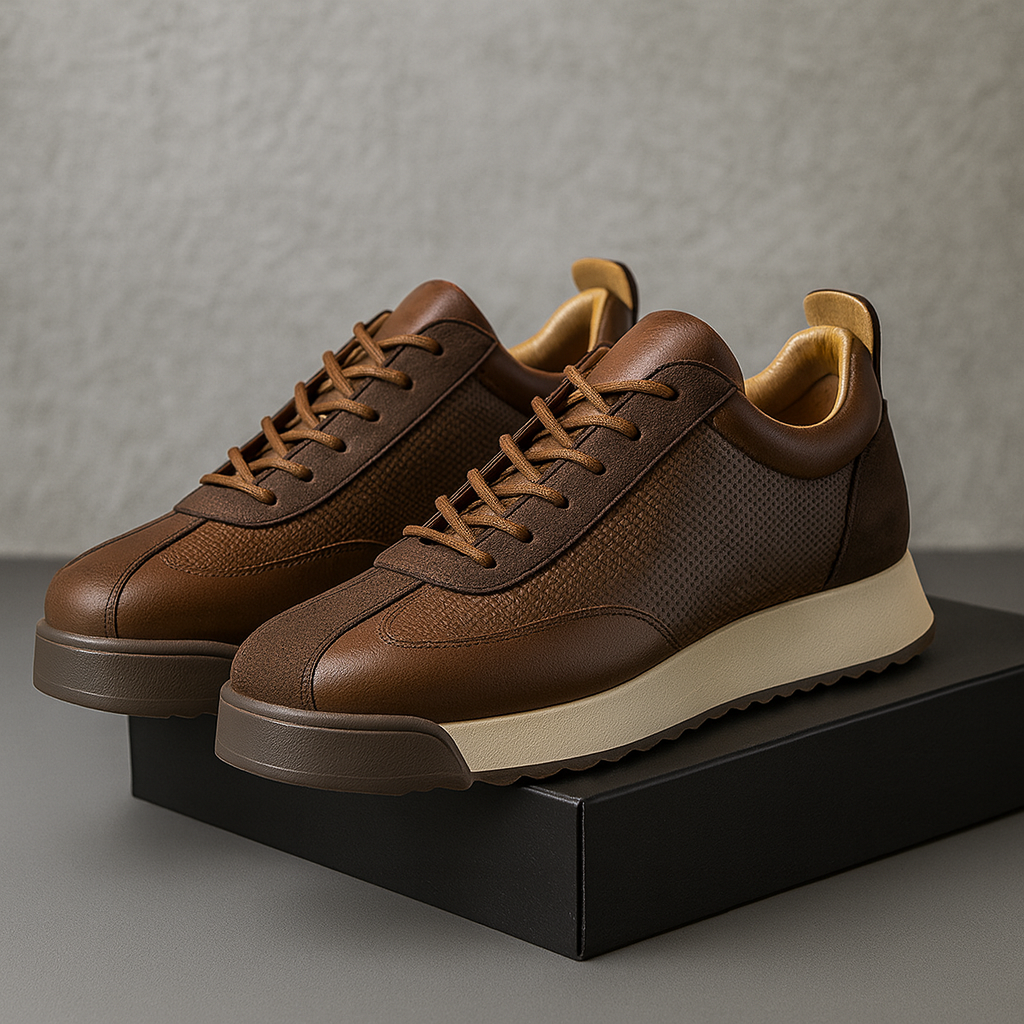 Leather Sneaker Hand-Stitched Cushioned Sole – Torvo