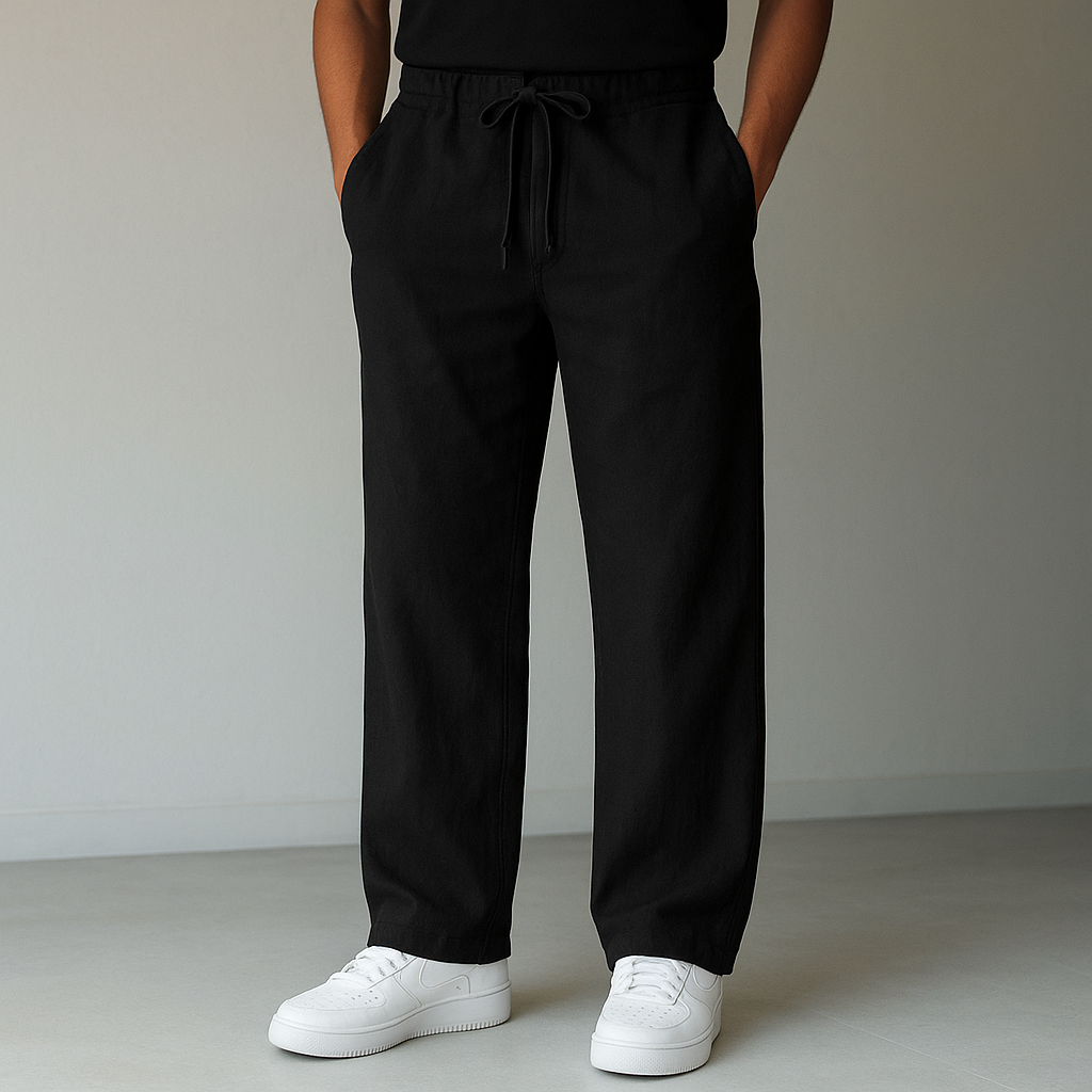 Linen Drawstring Pants Deep Pockets Relaxed Fit – Cairn