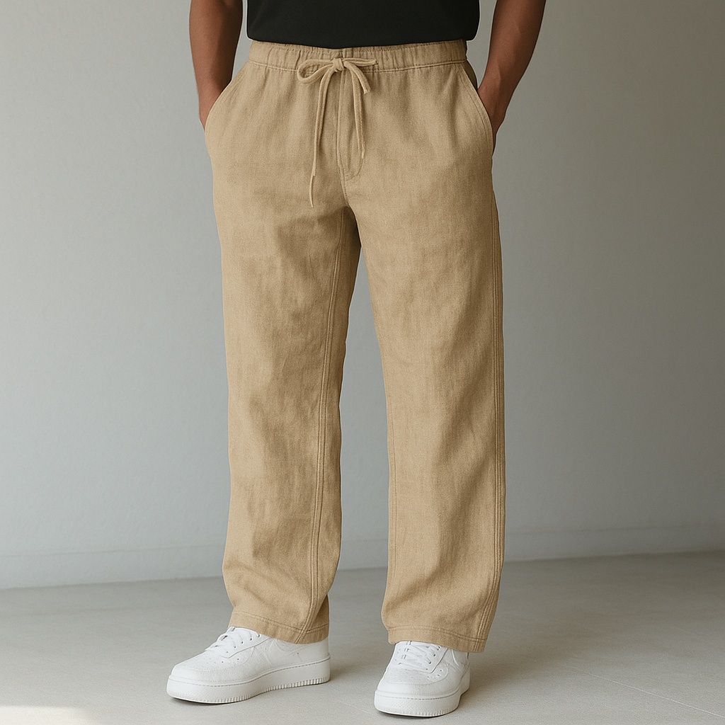 Linen Drawstring Pants Deep Pockets Relaxed Fit – Cairn