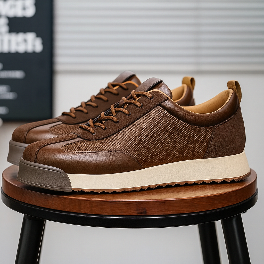 Leather Sneaker Hand-Stitched Cushioned Sole – Torvo