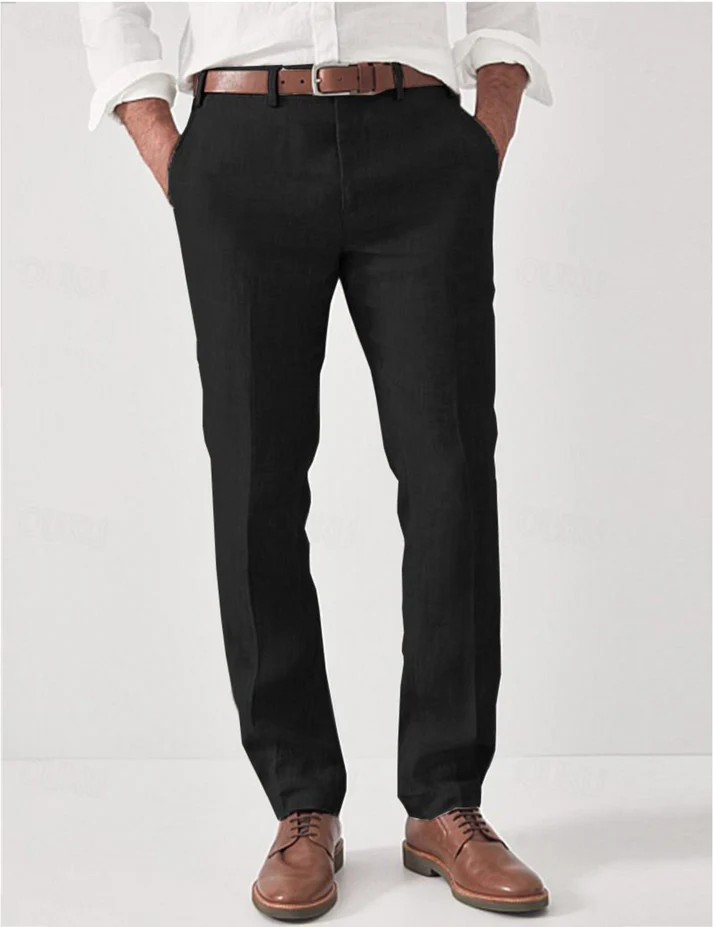 Linen Dress Pants Relaxed Tailored Fit – Wren