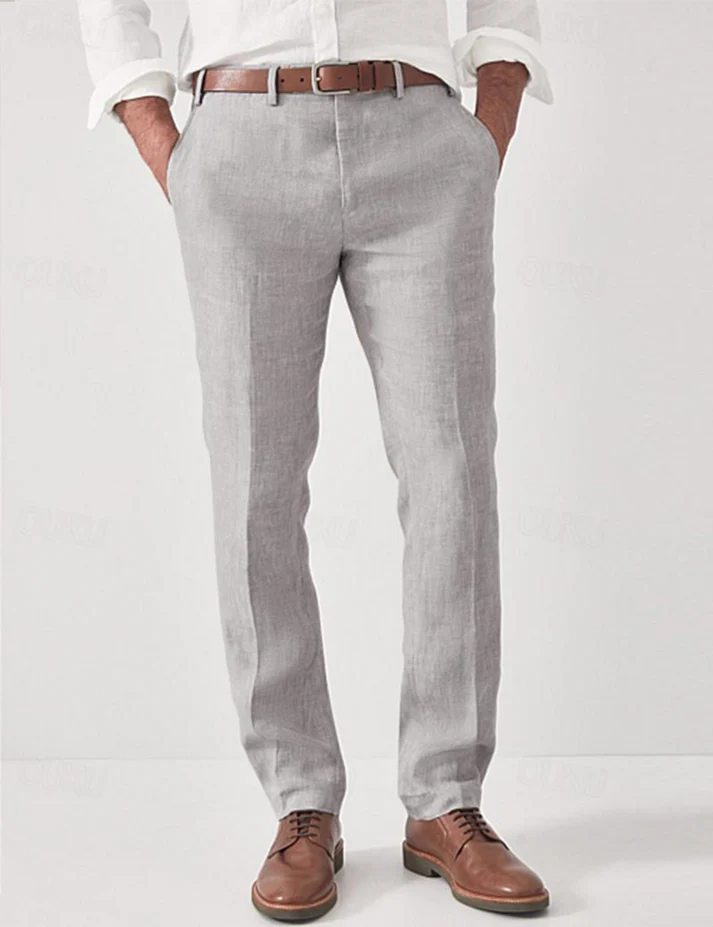 Linen Dress Pants Relaxed Tailored Fit – Wren