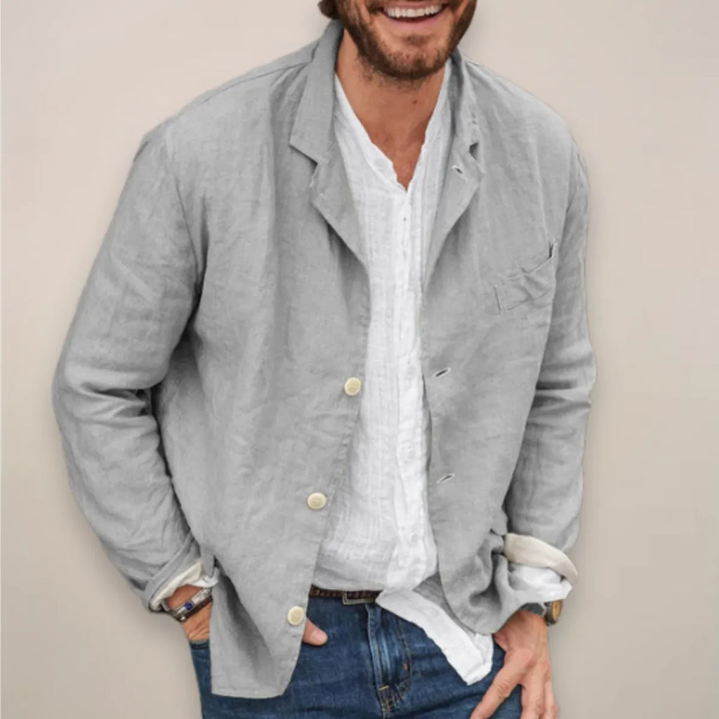 Linen Blazer Lightweight Open-Front – Drift