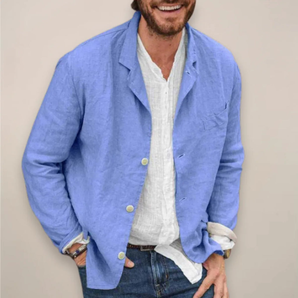 Linen Blazer Lightweight Open-Front – Drift