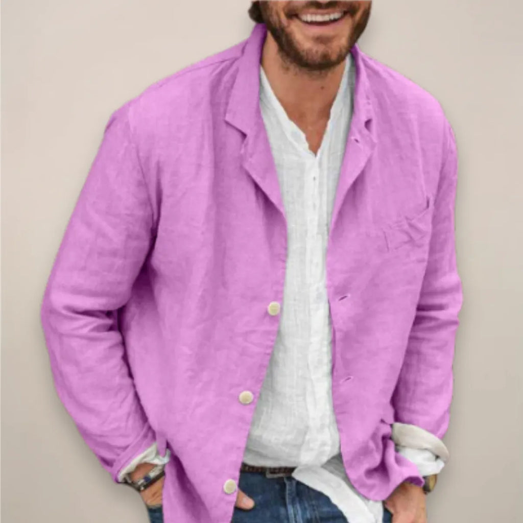 Linen Blazer Lightweight Open-Front – Drift