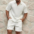 Half-Zip Polo & Shorts Set Cotton Blend Coordinated – Volta