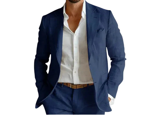 Men's Linen Blazer Lightweight Structured Summer Jacket – Lusso