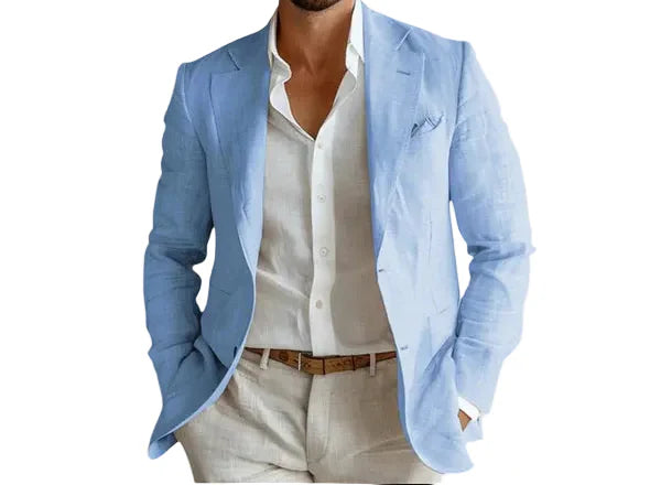 Men's Linen Blazer Lightweight Structured Summer Jacket – Lusso