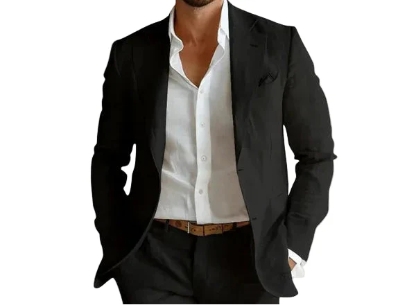 Men's Linen Blazer Lightweight Structured Summer Jacket – Lusso