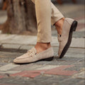 Suede Horsebit Loafer Almond Toe Slip-On – Darro