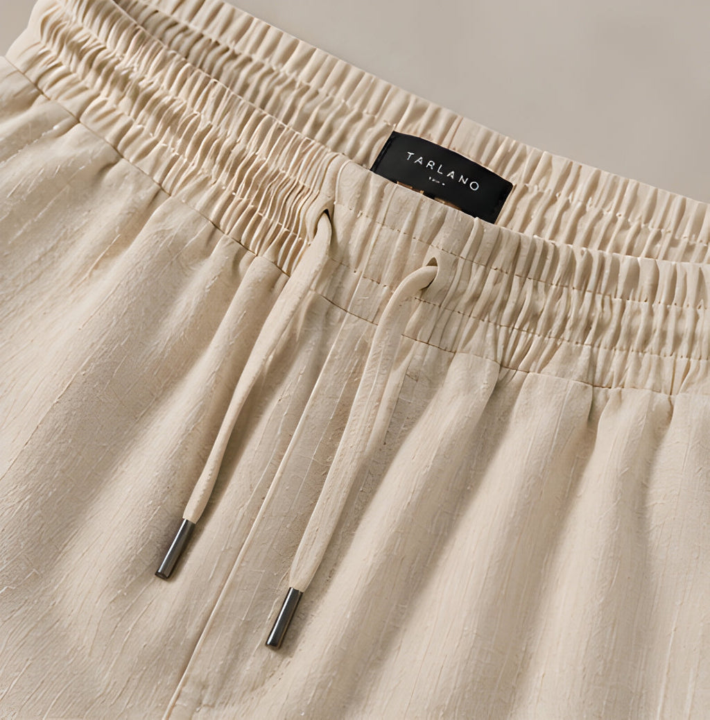 Monaco Linen Trouser – Sand Beige