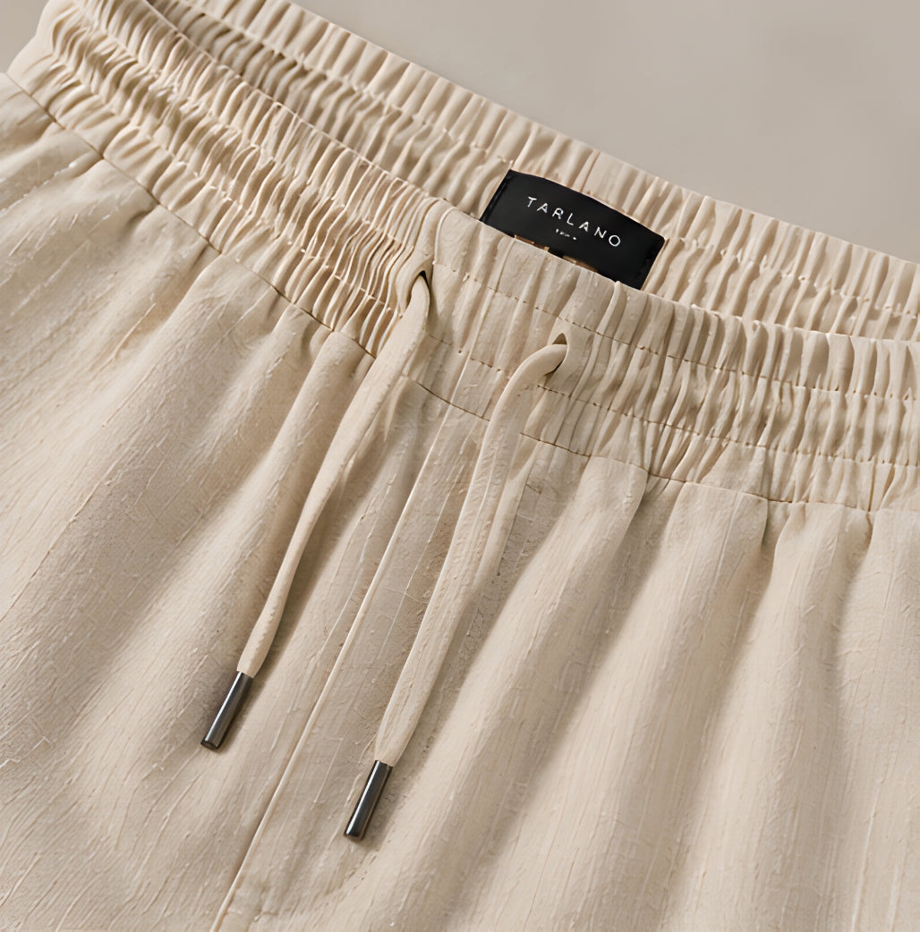 Monaco Linen Trouser – Sand Beige