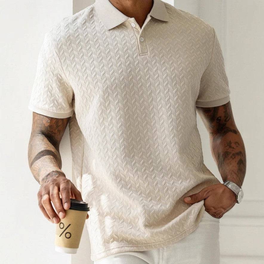 Polo Shirt Textured Knit Tailored Fit – Wolfe