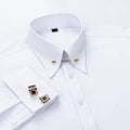 Formal Dress Shirt French Cuffs Collar Bar Detail – Arlo