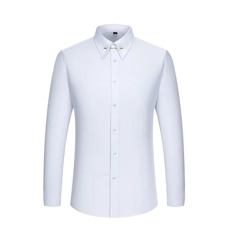 Formal Dress Shirt French Cuffs Collar Bar Detail – Arlo
