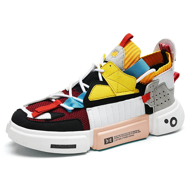 Asymmetrical Sneaker Layered Support Shock-Absorbing Sole – Flint