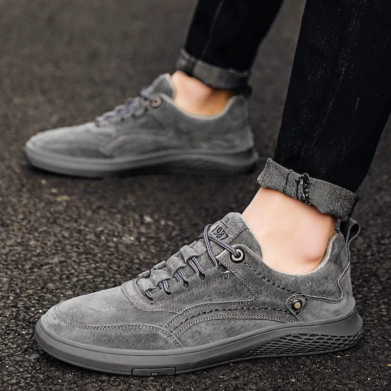 Suede Sneakers Breathable Mesh Lining Cushioned Insole – Carvo