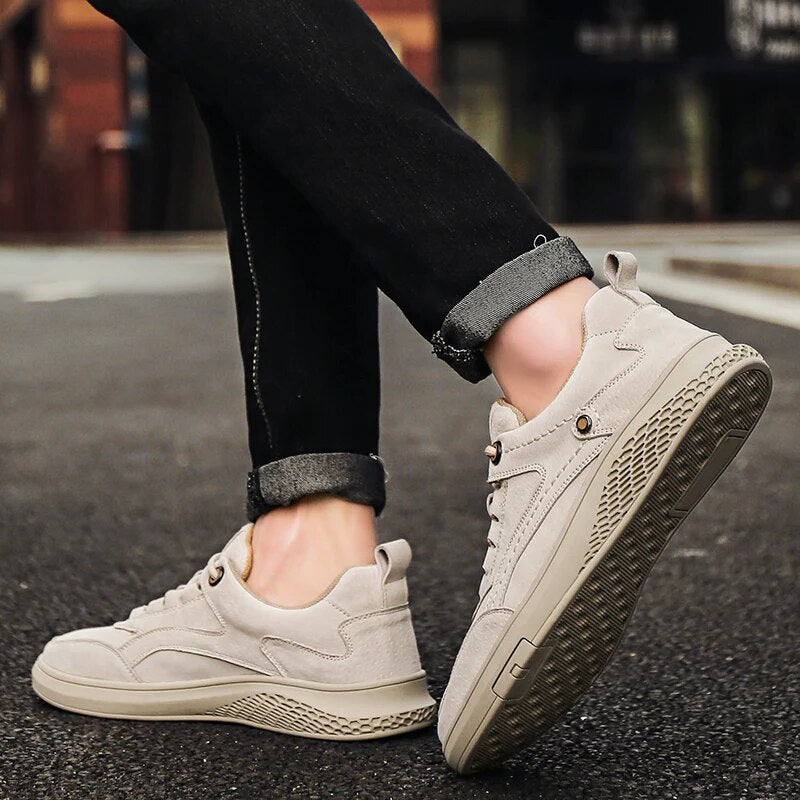 Suede Sneakers Breathable Mesh Lining Cushioned Insole – Carvo