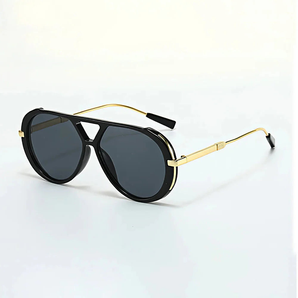 Aviator Sunglasses Polished Metal Frame – Caldo