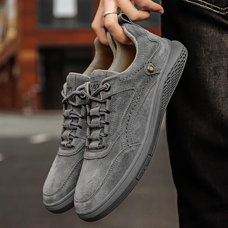 Suede Sneakers Breathable Mesh Lining Cushioned Insole – Carvo