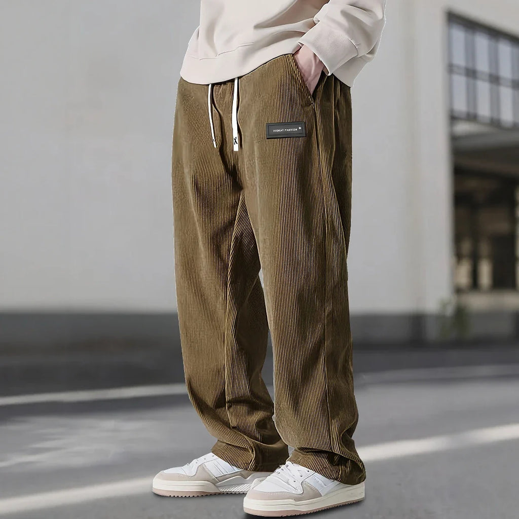 Corduroy Sweatpants Fine-Wale Stretch with Deep Pockets – Fen