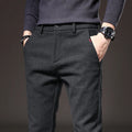Slim Fit Stretch Trousers Cotton Blend Wrinkle-Resistant – Moss
