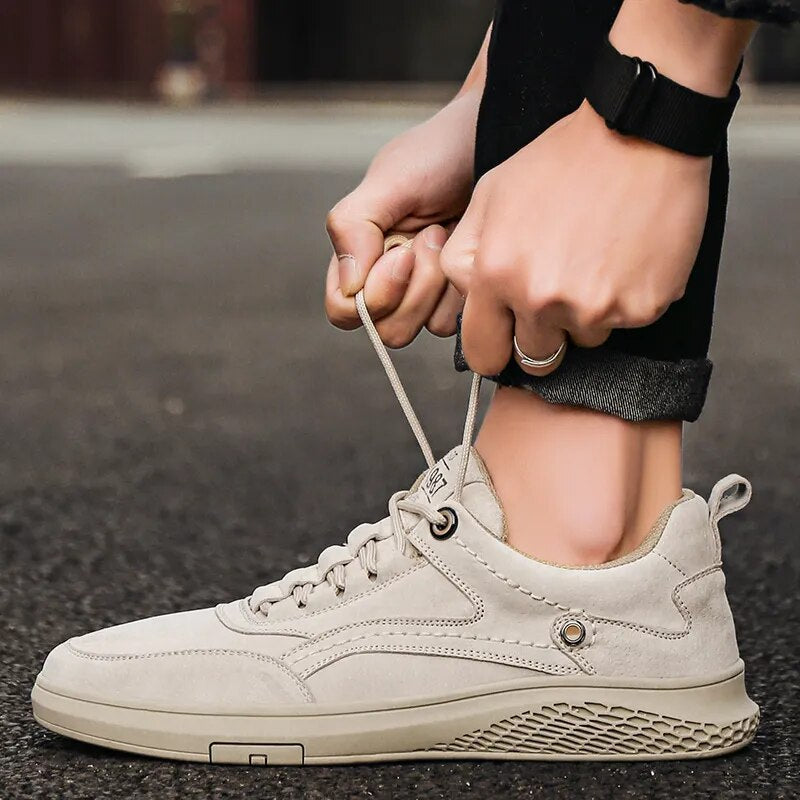 Suede Sneakers Breathable Mesh Lining Cushioned Insole – Carvo