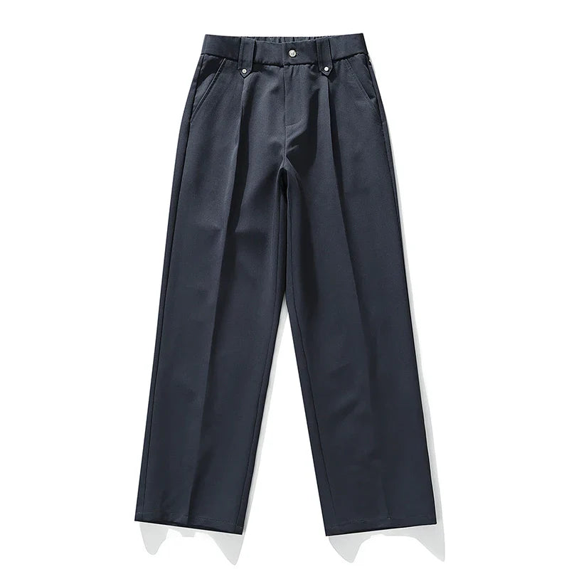 Pleated Dress Trousers Relaxed Fit Stretch Woven – Drift