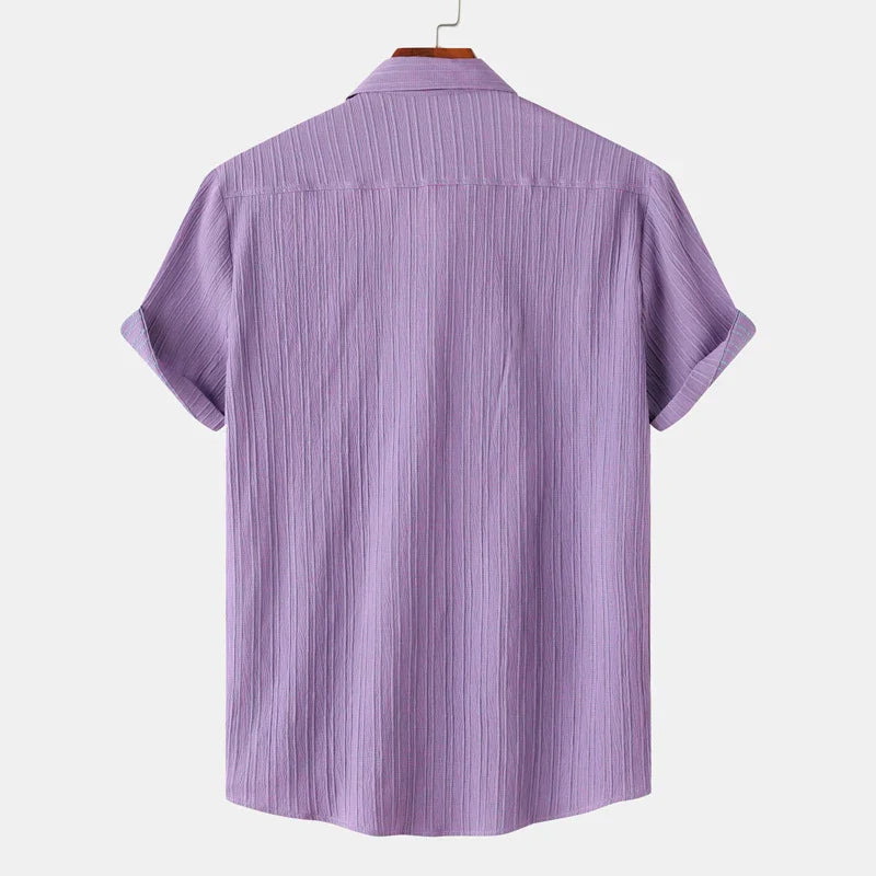 Linen Cotton Blend Shirt Spread Collar Classic Fit – Pier