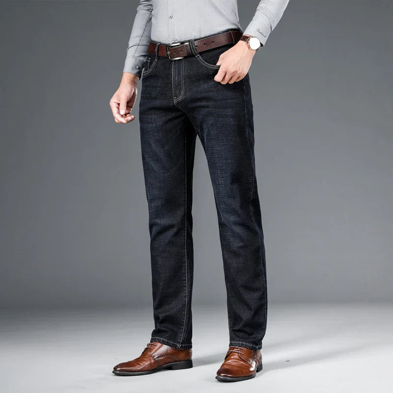 Stretch Cotton Denim Jeans Structured Fit – Mercer