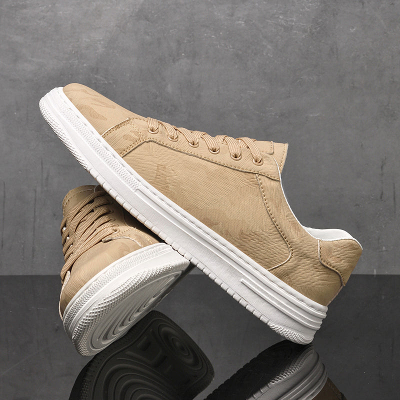 Leather Sneaker Textured Upper Low Profile – Fenro