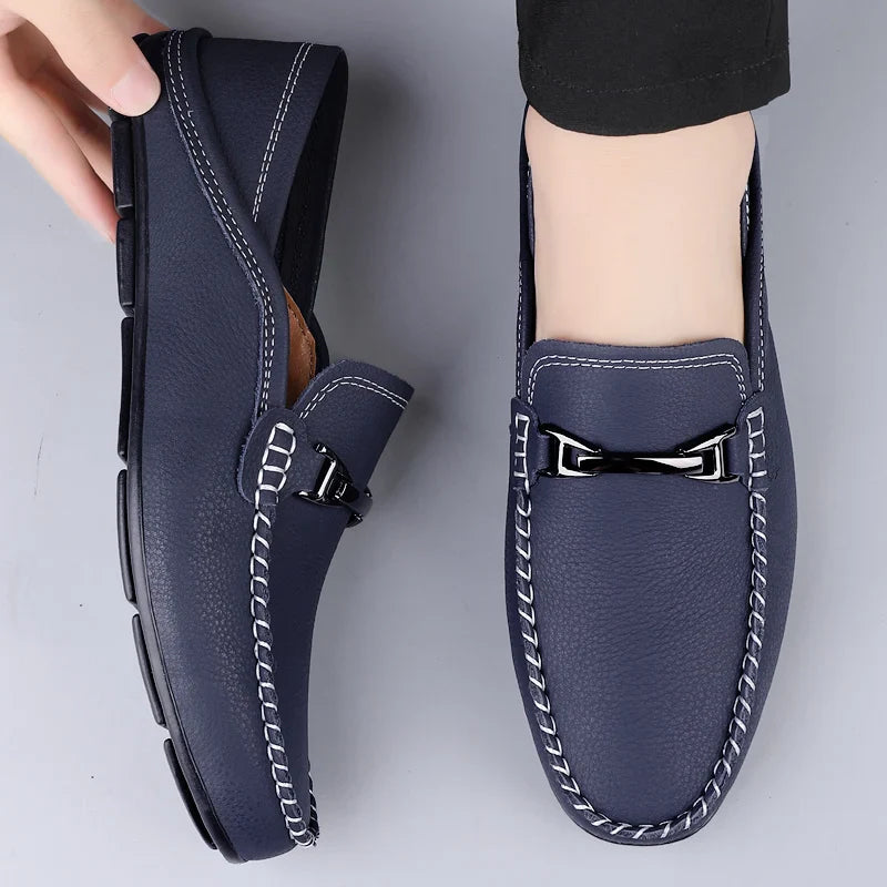 Leather Loafer Cushioned Footbed Flexible Sole – Sarro