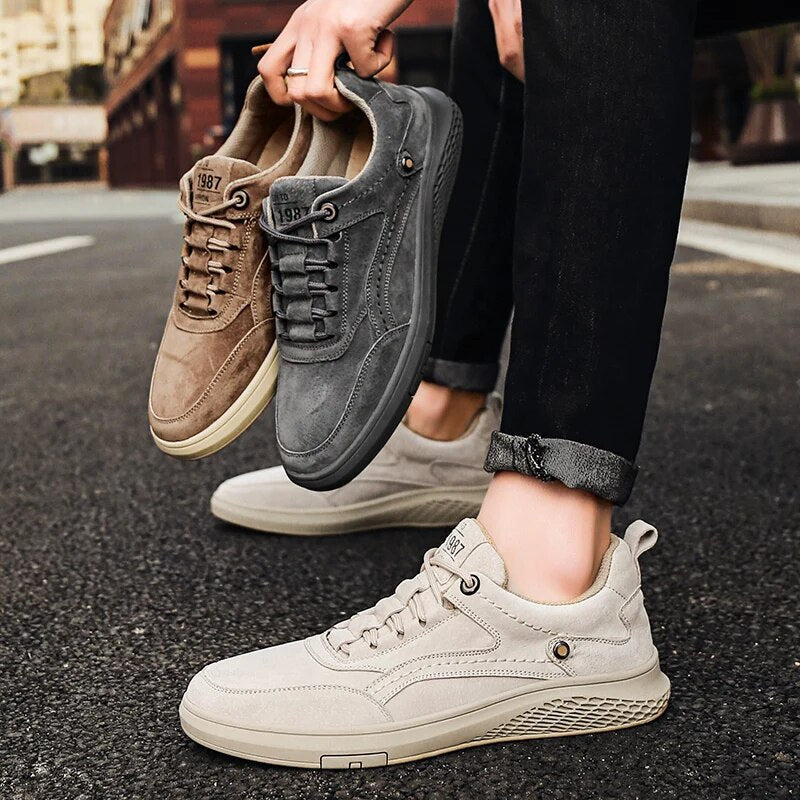 Suede Sneakers Breathable Mesh Lining Cushioned Insole – Carvo
