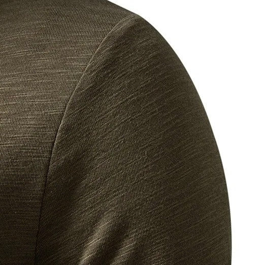 Cotton Henley Slim Fit Short Sleeve – Pave