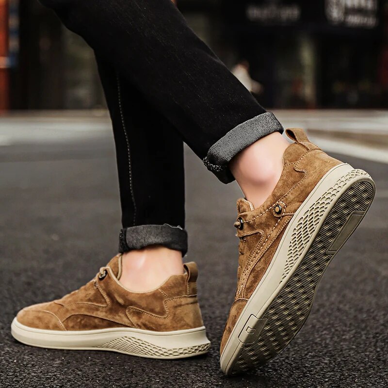 Suede Sneakers Breathable Mesh Lining Cushioned Insole – Carvo