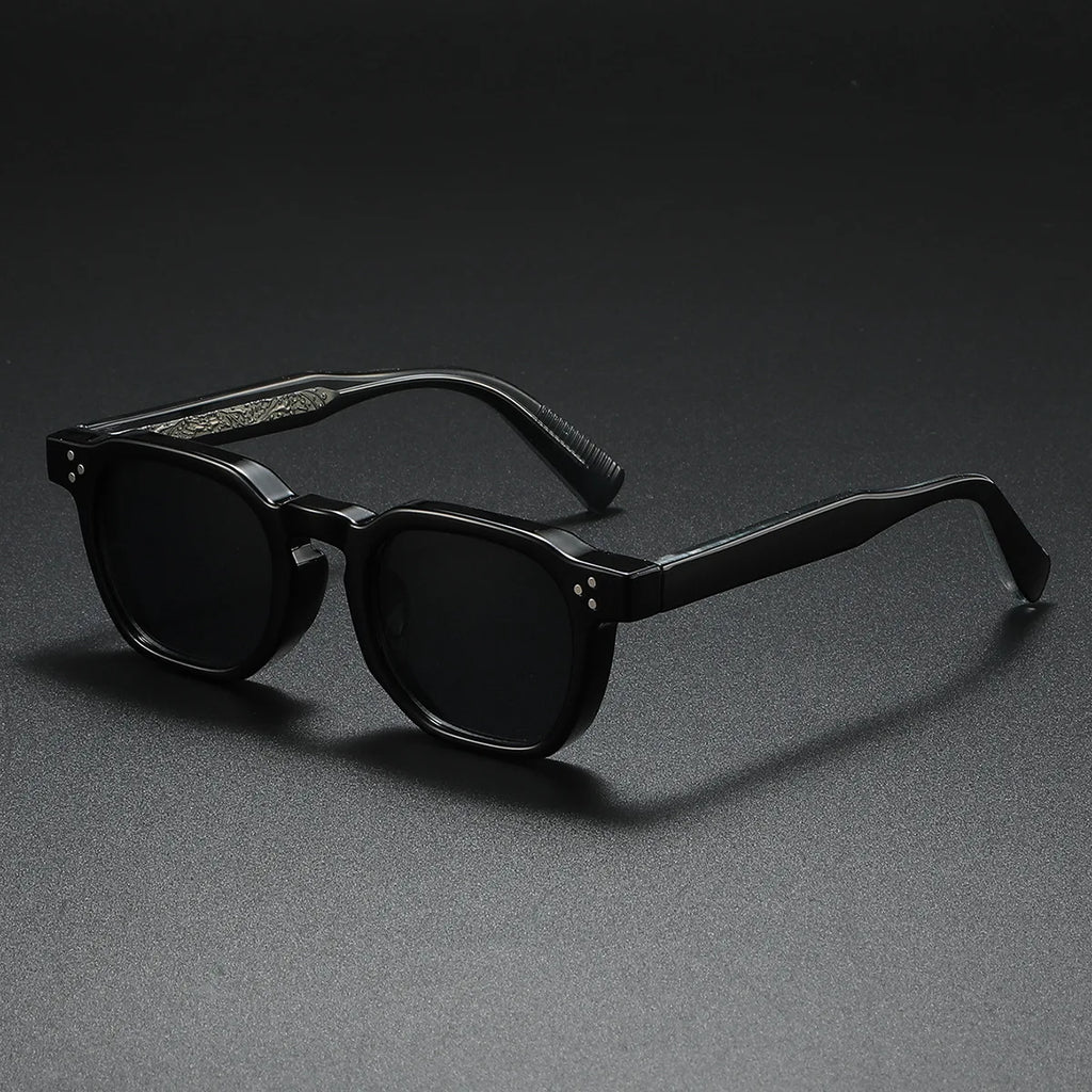 Oversized Chunky Acetate Sunglasses Wide Frame Bold Angles – Garro