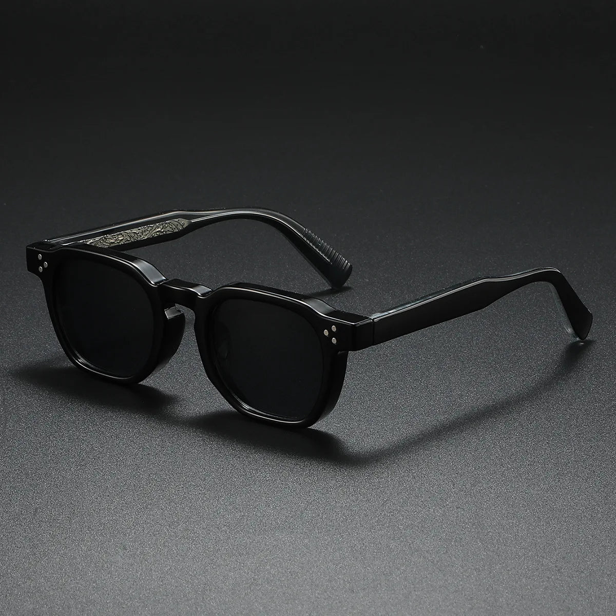 Oversized Chunky Acetate Sunglasses Wide Frame Bold Angles – Garro