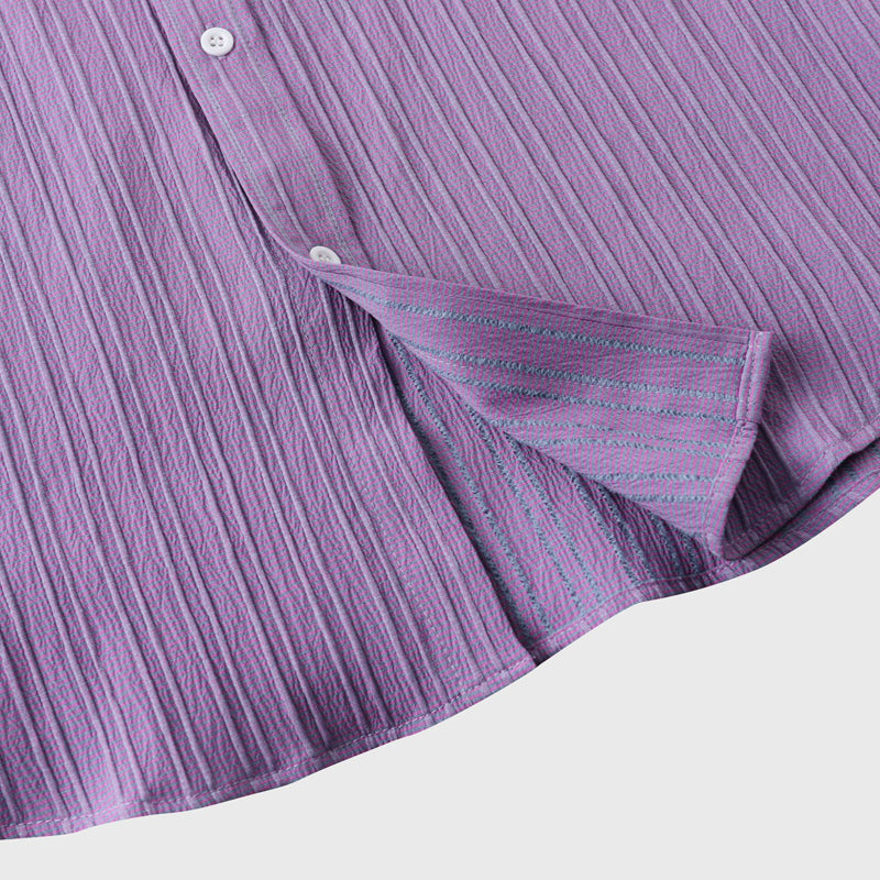 Linen Cotton Blend Shirt Spread Collar Classic Fit – Pier