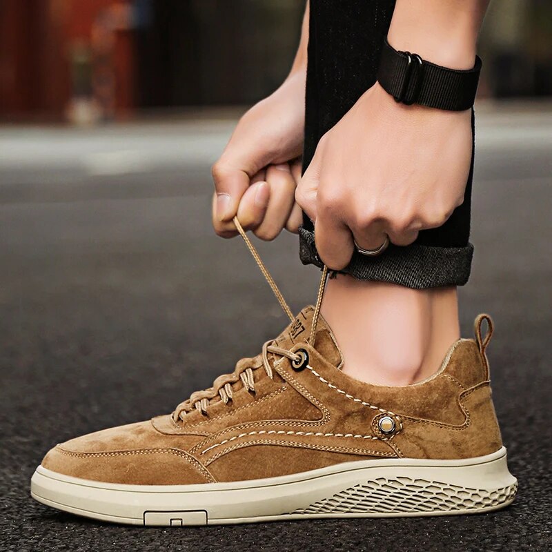 Suede Sneakers Breathable Mesh Lining Cushioned Insole – Carvo