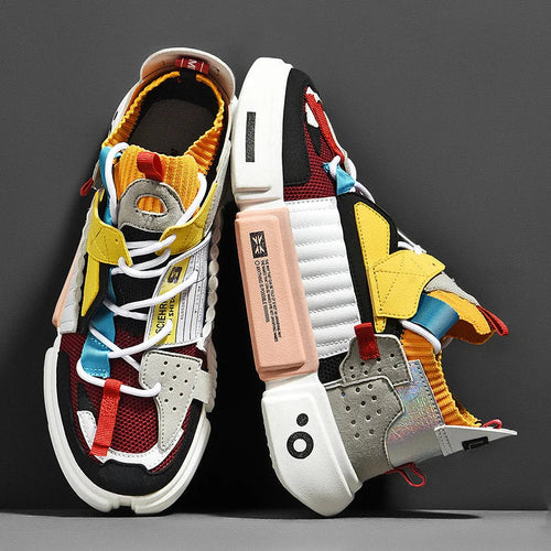 Asymmetrical Sneaker Layered Support Shock-Absorbing Sole – Flint