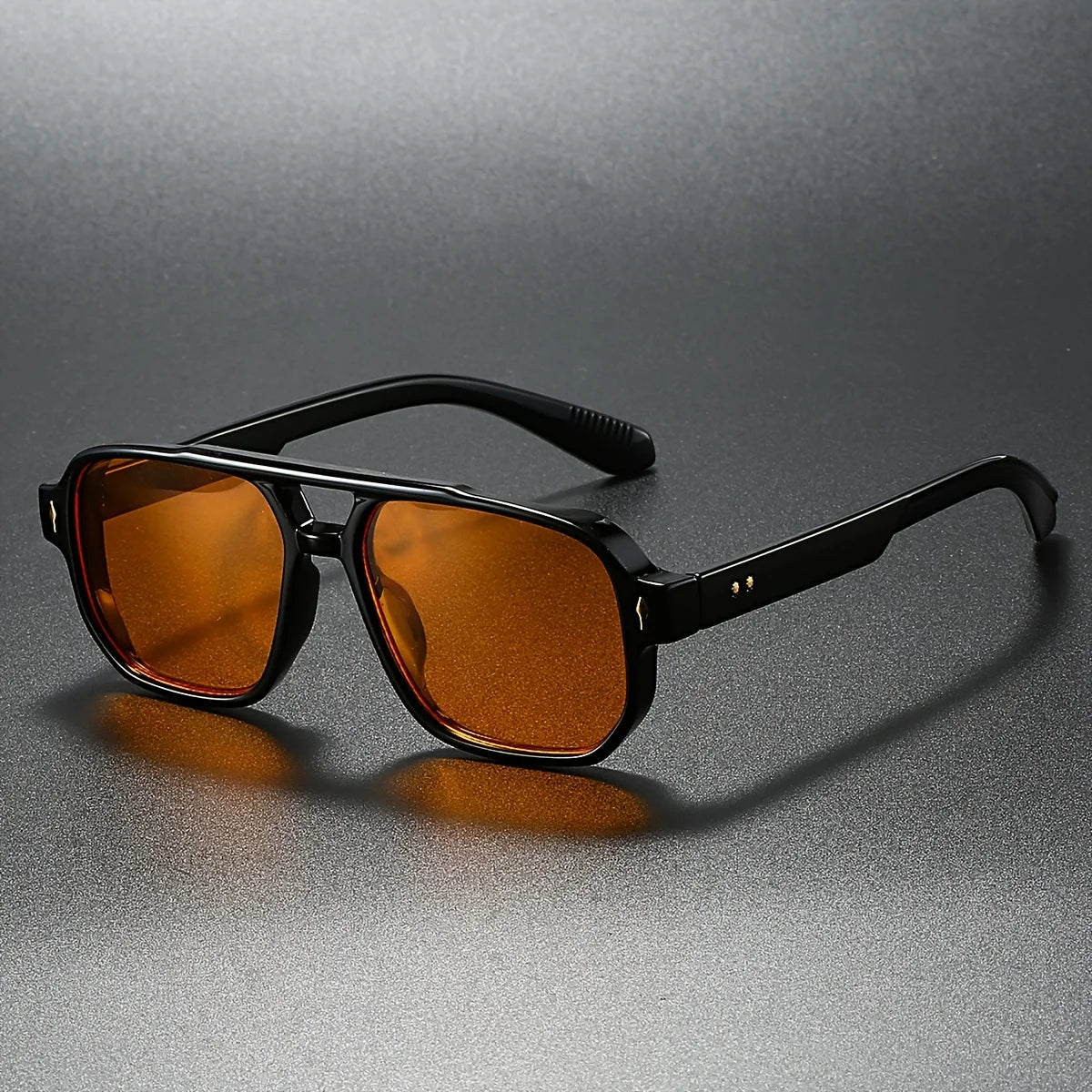 Retro Square Frame Sunglasses Double Bridge UV400 – Varro